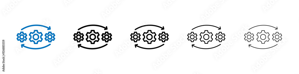 Poster operation icon outline vector logo for web ui