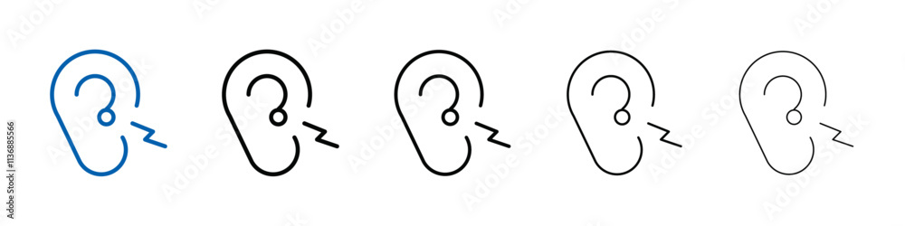Poster Otitis icon Outline vector logo for web ui