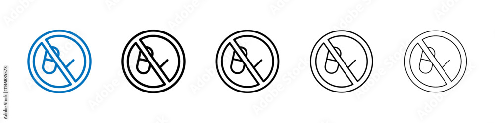 Poster overdose icon outline vector logo for web ui