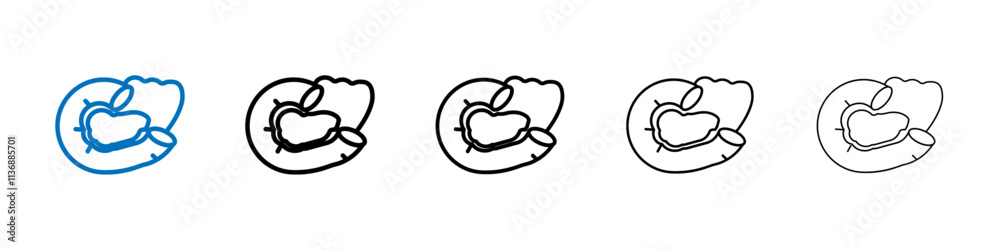 Poster pancreas icon outline vector logo for web ui