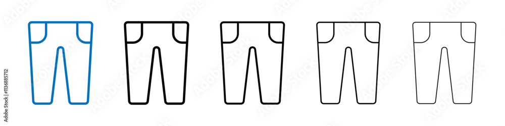 Poster Pants icon Outline vector logo for web ui