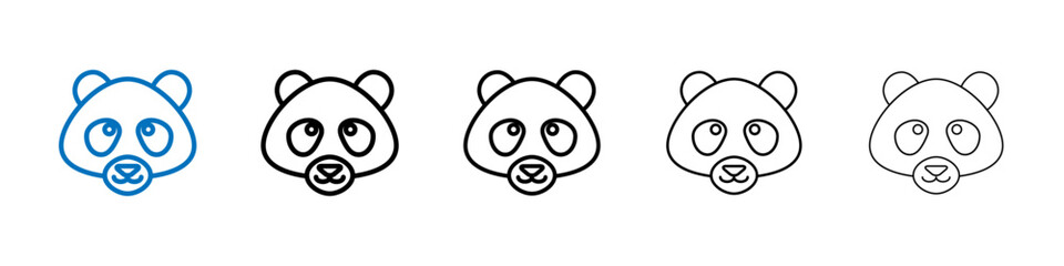 Panda icon Outline vector logo for web ui