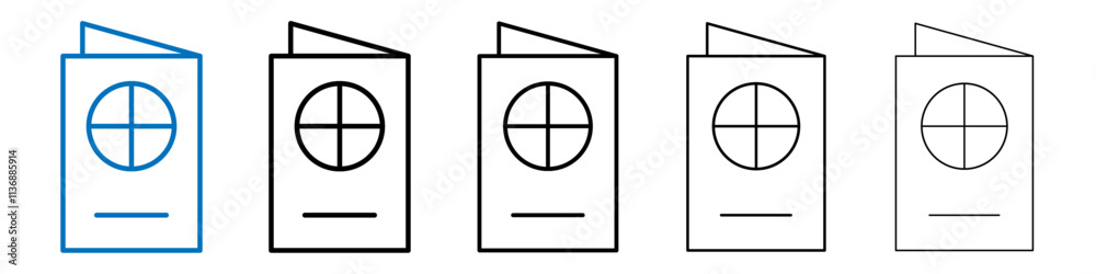 Poster Passport icon Outline vector logo for web ui