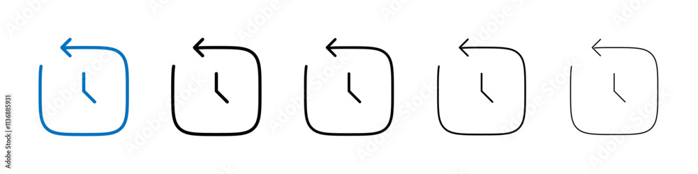 Poster past time icon outline vector logo for web ui