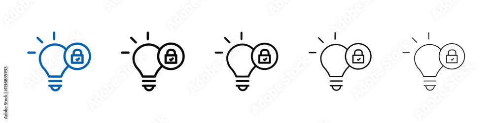 Poster Patent idea icon Outline vector logo for web ui