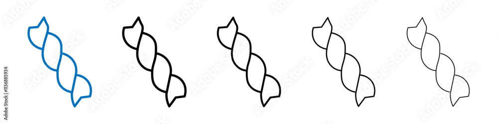 Poster Pasta icon Outline vector logo for web ui