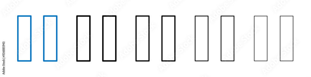 Aufkleber pause icon outline vector logo for web ui