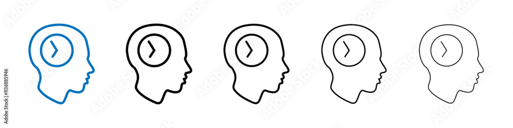 Poster patience icon outline vector logo for web ui