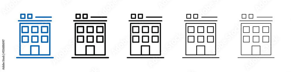 Poster Penthouse icon Outline vector logo for web ui