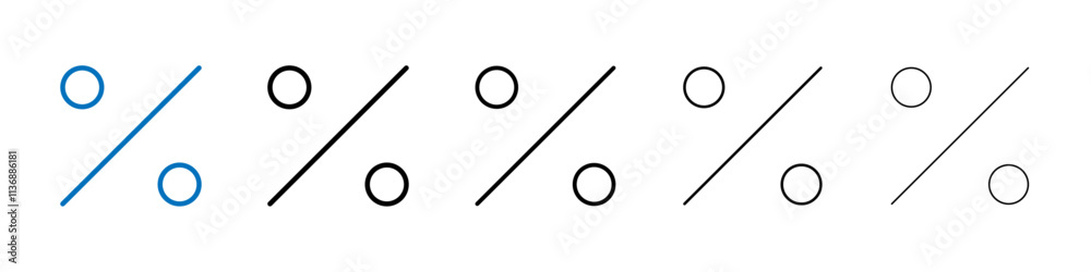 Poster Percentage Icon Outline vector logo for web ui