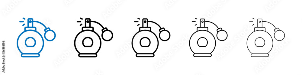 Poster Perfume bottle icon Outline vector logo for web ui
