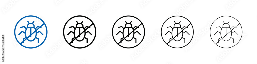 Poster pest control icon outline vector logo for web ui