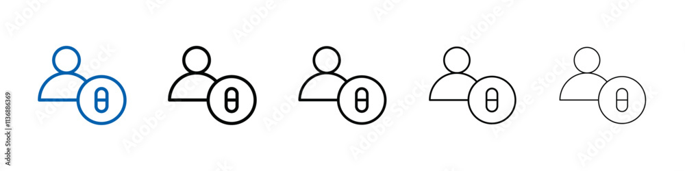 Poster pharmacist icon outline vector logo for web ui