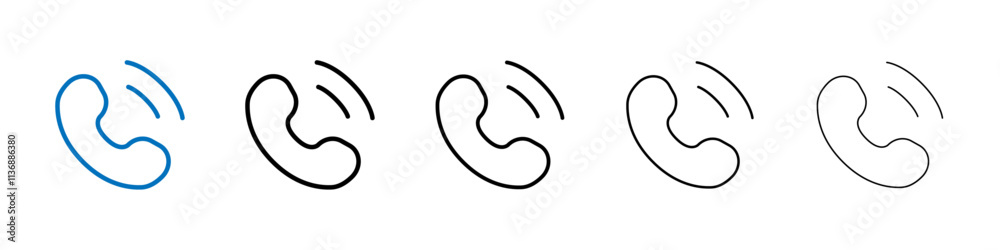 Poster phone icon outline vector logo for web ui