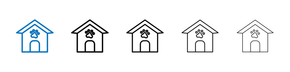 Pet shelter icon Outline vector logo for web ui