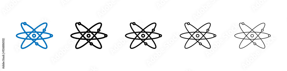 Poster physics icon outline vector logo for web ui
