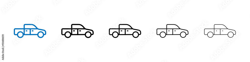 Aufkleber Pick axe icon Outline vector logo for web ui