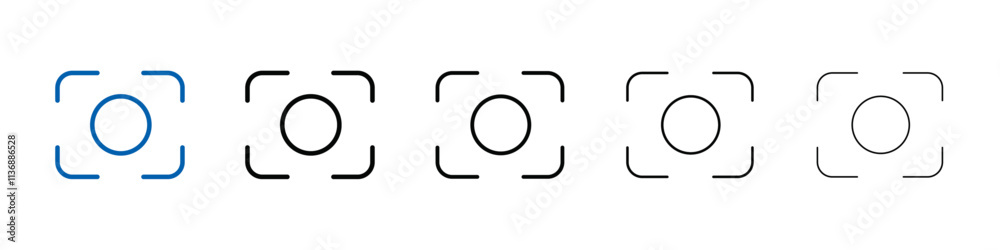 Poster Picture snapshot icon Outline vector logo for web ui