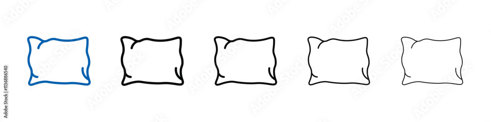 Poster pillow icon outline vector logo for web ui