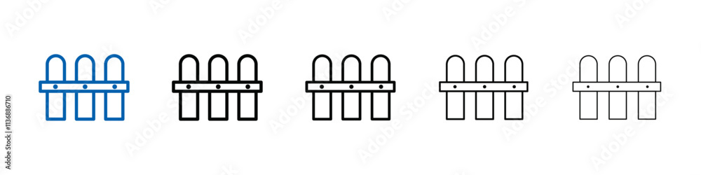 Poster plank fence icon outline vector logo for web ui