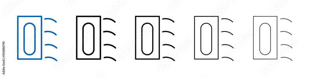 Poster Plastering process icon Outline vector logo for web ui