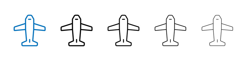 Plane icon Outline vector logo for web ui