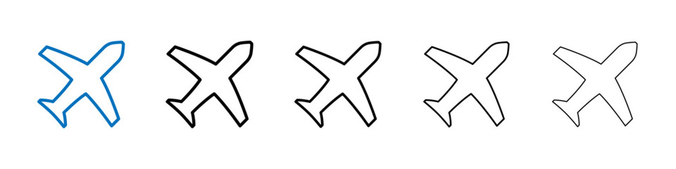 Plane icon Outline vector logo for web ui