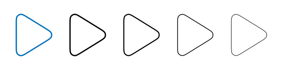 Play icon Outline vector logo for web ui