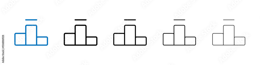 Poster podium icon outline vector logo for web ui