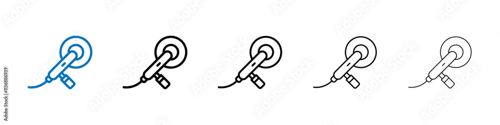 Poster Polisher icon Outline vector logo for web ui