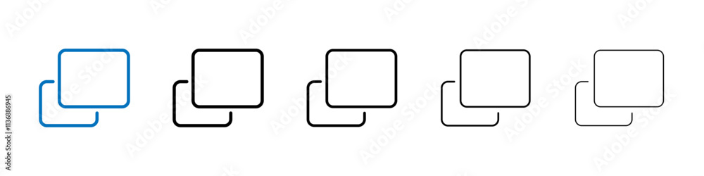 Poster Pop up icon Outline vector logo for web ui