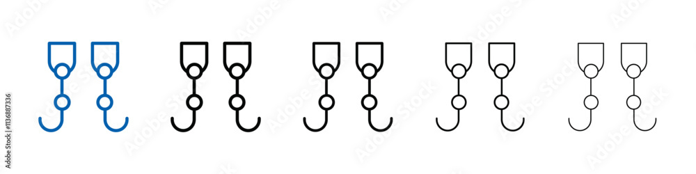 Poster prosthetic leg icon outline vector logo for web ui