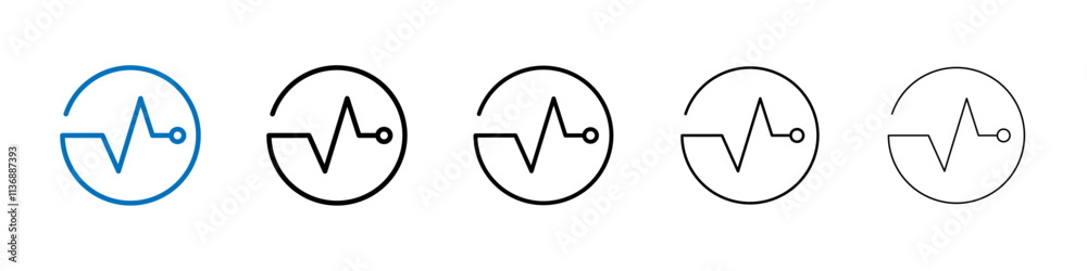 Poster Pulse icon Outline vector logo for web ui