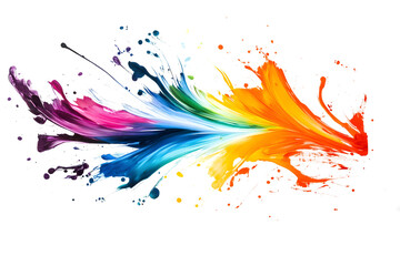 Fototapeta premium vibrant splash of colorful paint isolated png transparent background