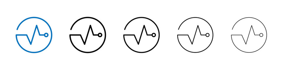 Pulse icon Outline vector logo for web ui