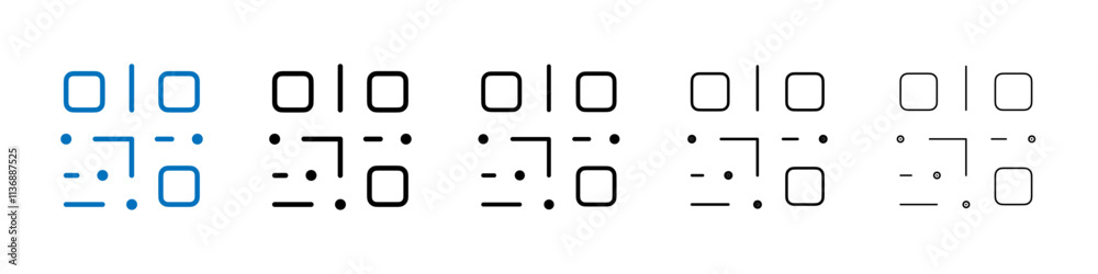 Aufkleber QR code icon Outline vector logo for web ui