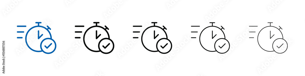 Aufkleber Quick approval icon Outline vector logo for web ui