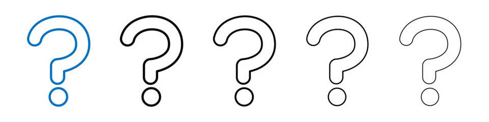 Question icon Outline vector logo for web ui