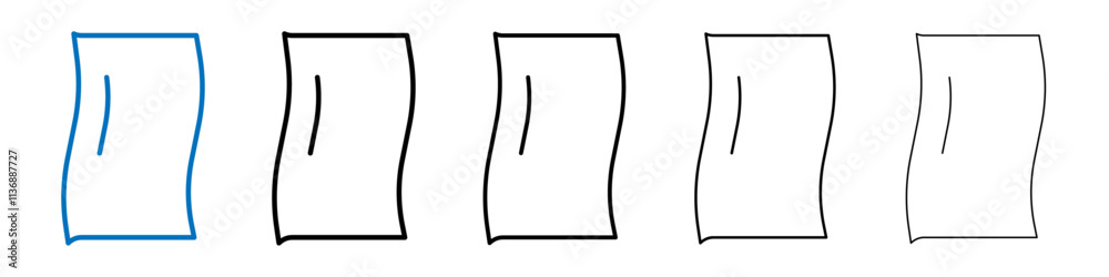 Poster Rag icon Outline vector logo for web ui