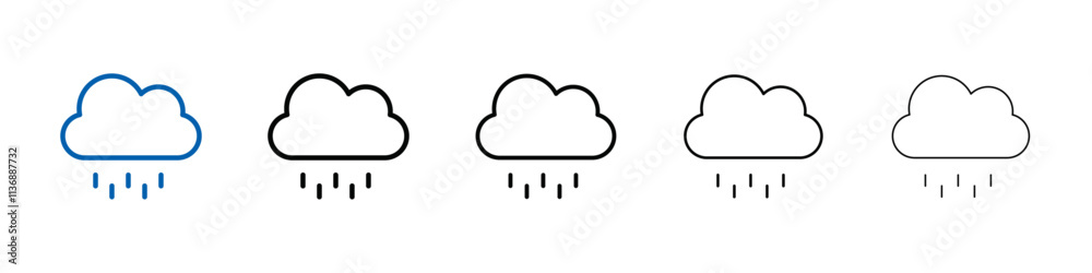 Aufkleber rain icon outline vector logo for web ui