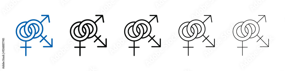 Poster rainbow lgbt flag icon outline vector logo for web ui