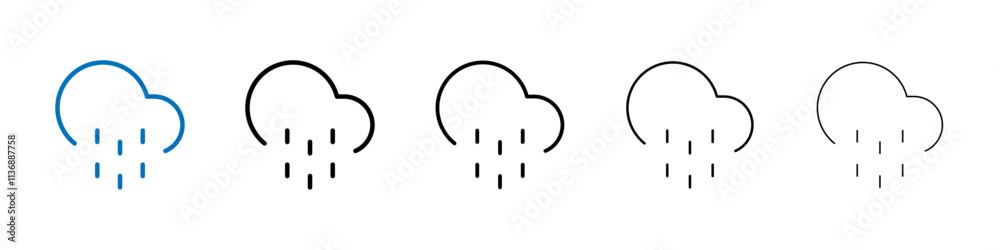 Poster rainy icon outline vector logo for web ui