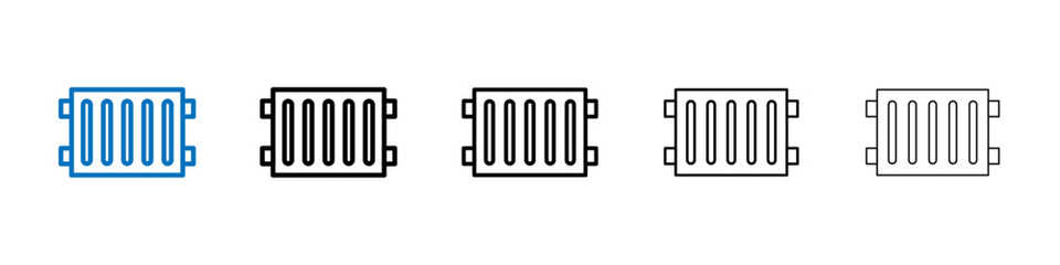 Radiator icon Outline vector logo for web ui
