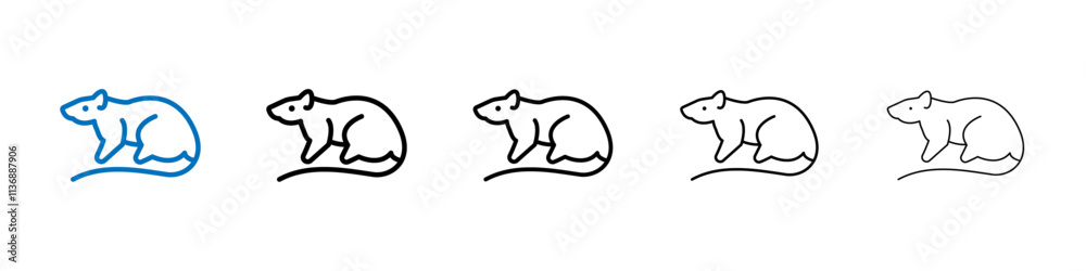 Poster rat icon outline vector logo for web ui