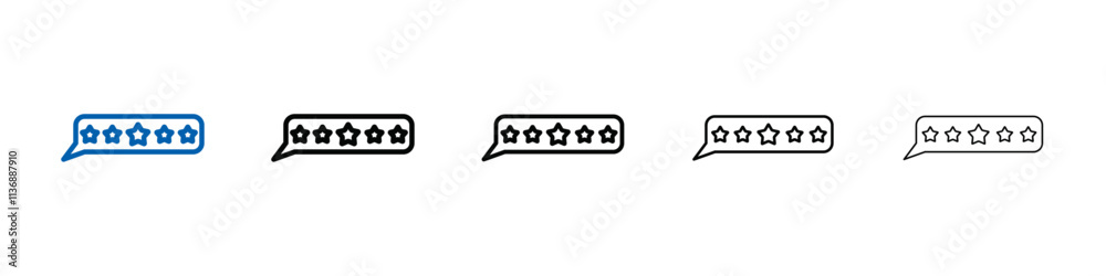 Poster rating star icon outline vector logo for web ui