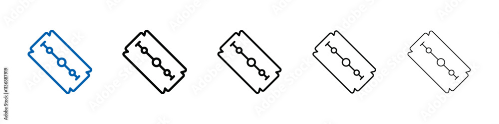 Poster Razor blade icon Outline vector logo for web ui