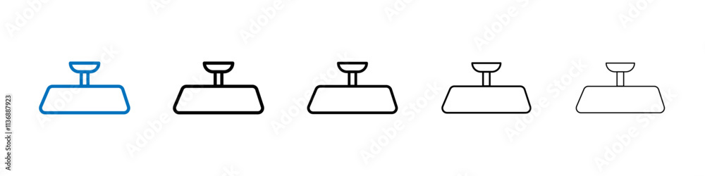Poster Rear mirror icon Outline vector logo for web ui