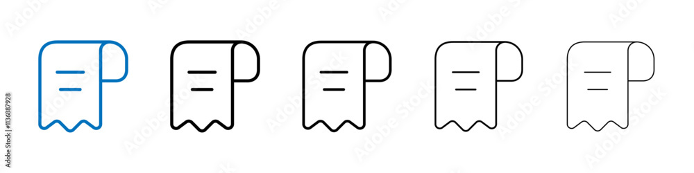 Poster Receipt icon Outline vector logo for web ui