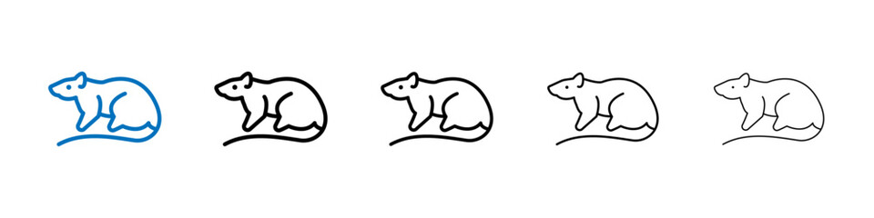 Rat icon Outline vector logo for web ui