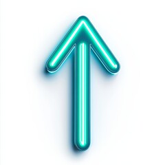 3D render of glowing green arrows pointing upwards, symbolizing growth, success, and business development in finance and technology.